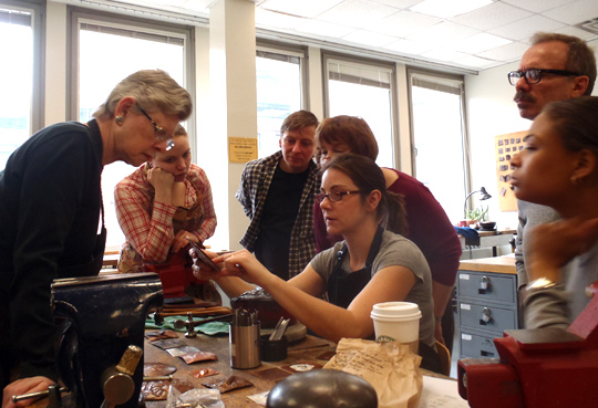 Liza Nechamkin instructing students in class